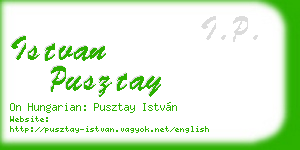 istvan pusztay business card